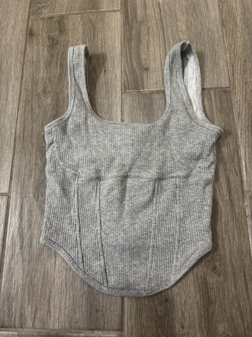 Victoria’s secret Pink Ribbed Grey Bralette top